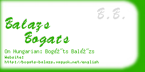 balazs bogats business card